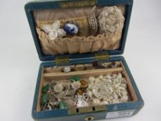 Hallmarked and stamped silver rings and other jewellery in one box