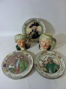 Two Royal Doulton character jugs - 'The Apothecary' and 'The Lawyer' and a collection of Royal