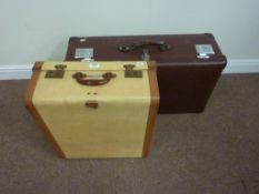 Vintage clothing/accessories - 'Pioneer Luggage' case H55cm and one other vintage suitcase (2)