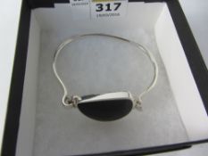 Whitby jet set bangle stamped 925