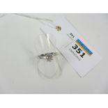 Oval brilliant cut diamond single stone ring approx 0.