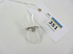 Oval brilliant cut diamond single stone ring approx 0.