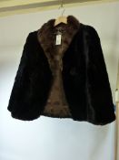 Vintage clothing/accessories - coney fur jacket with mink collar bearing label 'L.V.