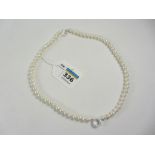 Pearl necklace stamped 925