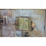 'Brittania Map' on collage background,