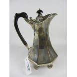 Silver coffee pot by Manoah Rhodes Sheffield 1920 approx 25.