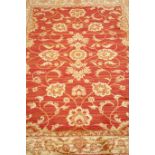 Red and beige ground Ziegler rug,