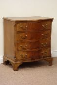 Reproduction mahogany chest fitted with four drawers, W70cm, H77cm,