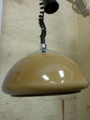 1970's Guzzini rise and fall ceiling light H77cm