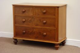 Victorian mahogany chest fitted with two short and two long drawers, W103cm, H82cm,