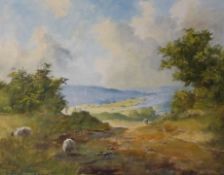 Sheep in a Moorland Landscape,