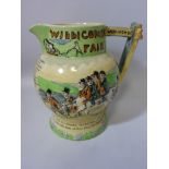 Crown Devon Fieldings Widdecombe Fair musical jug H19cm