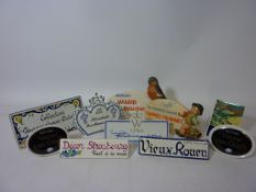 Ten ceramic advertising plaques - Goebel 'Wildlife Collection' and 'Hummel' Sitzendorf and seven