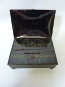 19th century Toleware spice box W17cm