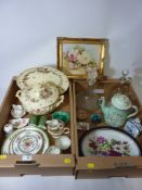 Royal Doulton 'Wallflower' tureen and cover, Spode 'Gloucester' tea caddy,