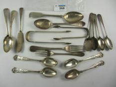 Hallmarked silver flatware approx 14oz