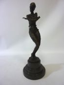 Art Deco style bronze figure of a dancer,