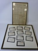 Postal history - framed collection of Victorian envelopes,