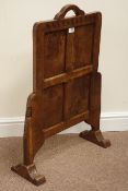 Yorkshire Oak - 'Gnomeman' adzed oak firescreen, four burr oak panels,