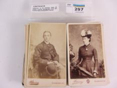 Collection of 64 Victorian Carte de Visites portrait photographs from the Scarborough photographers