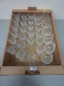 Edinburgh cut crystal drinking glass sets in one box