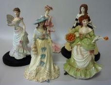 Two Coalport figures from the Femmes Fatales collection 'Emma Hamilton', 'Lillie Langtry' - 'Moll',