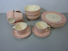 T G Green pink Domino Ware breakfast set,