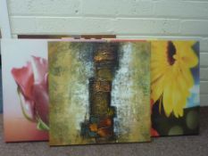 Five modern pictures on canvas 60cm x 60cm