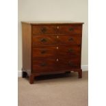 Early 19th century mahogany chest fitted with four graduating drawers, W106cm, H107cm,