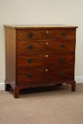 Early 19th century mahogany chest fitted with four graduating drawers, W106cm, H107cm,