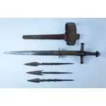 North African arm dagger, 24cm blade,