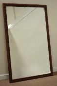 Large mirror in bamboo style frame,