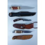 WWII period Staybrite Swiss Army Knife, Bowie knives, skinning knives,