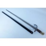 French 1876 pattern bayonet, 52cm blade No.