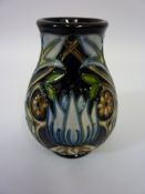 Moorcroft vase decorated with wild flowers H10cm Condition Report <a