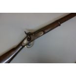 English mid 19th century Tower pattern percussion musket, 76cm round barrel,