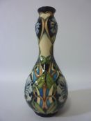 Rachel Bishop Moorcroft `Centaurea` Collector`s Club gourd shape vase H23.