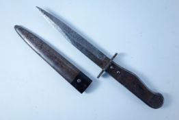 Imperial German Wehrmacht all steel close combat fighting knife, 15.