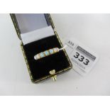 Opal gold-plated ring