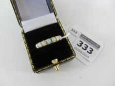 Opal gold-plated ring