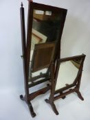 Two 19th/early 20th century dressing table mirrors H74cm Condition Report <a