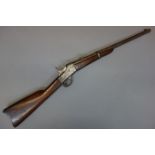 19th century Remington single shot breech loading centre fire Rolling Block Round carbine impressed