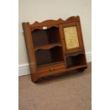 Edwardian walnut smokers cabinet fitted with cupboard and single drawer, W60cm, H60cm,