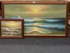 Sunset, large contemporary seascape,