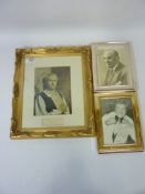 Autographs - three signed framed photographs - Al Jolson,