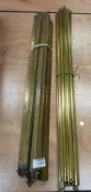 Two sets of late 19th/early 20th century brass stair rods