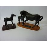 Beswick Connoisseur Model 'Black Beauty and Foal' and a Royal Doulton foal (2)