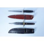 English Bowie knife, 15cm blade stamped William Rodgers Sheffield,
