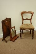 Victorian walnut chair with upholstered seat,