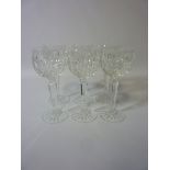 Set of six Waterford cut crystal hock glasses Condition Report <a href='//www.